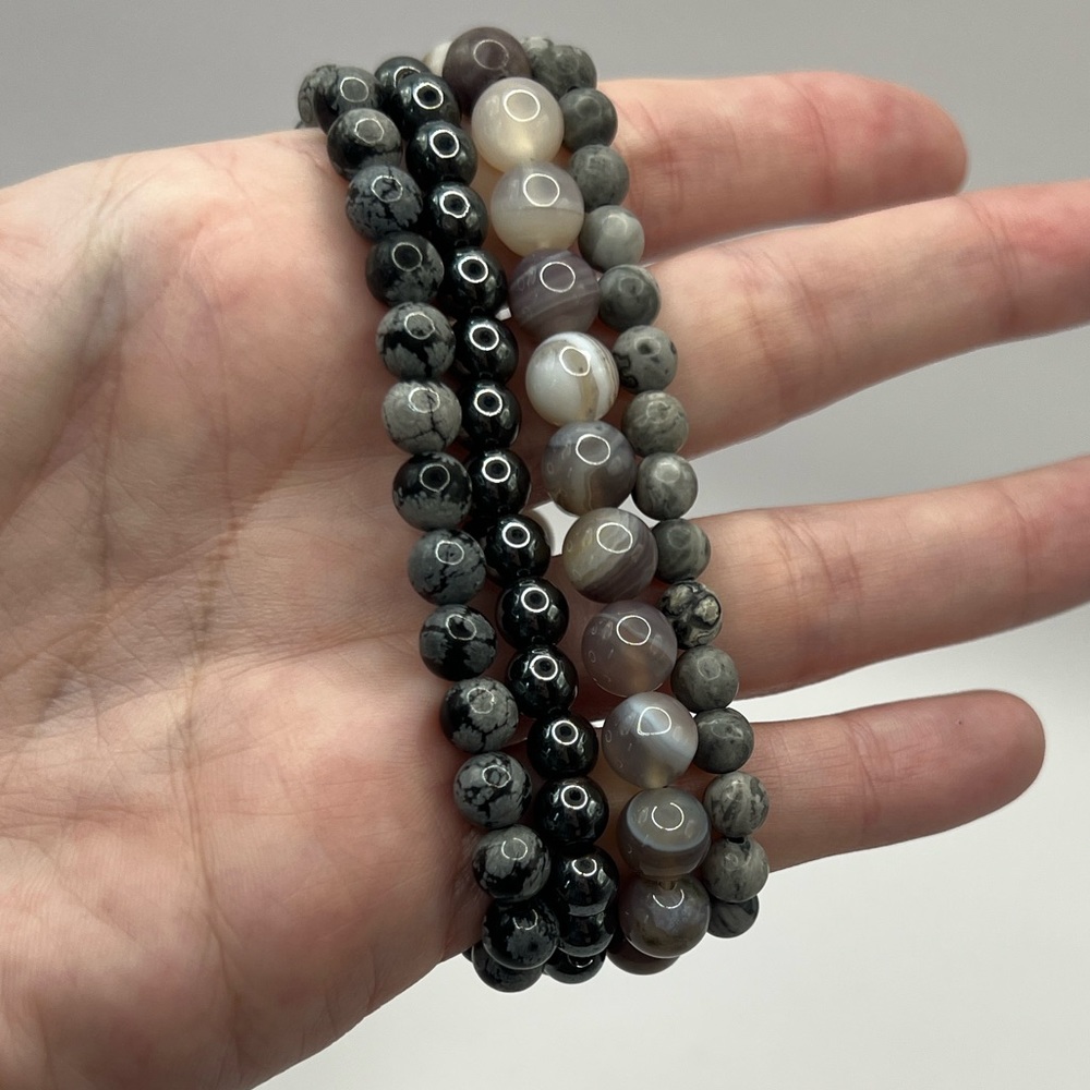NWOT Gray Crystal Bracelet Set of Four